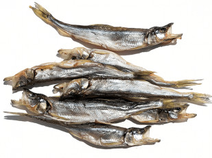 Лосось соломка (фарш): Корюшка (мелкая) вяленая (Камчатка)