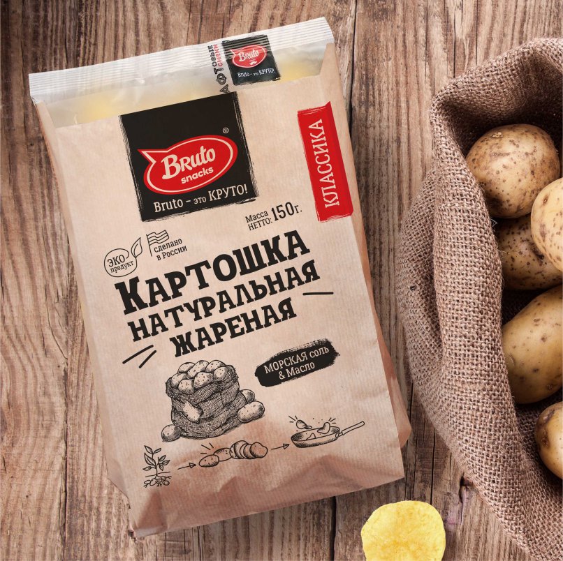 Картофель «Бруто» с солью 130 гр. в Бутово